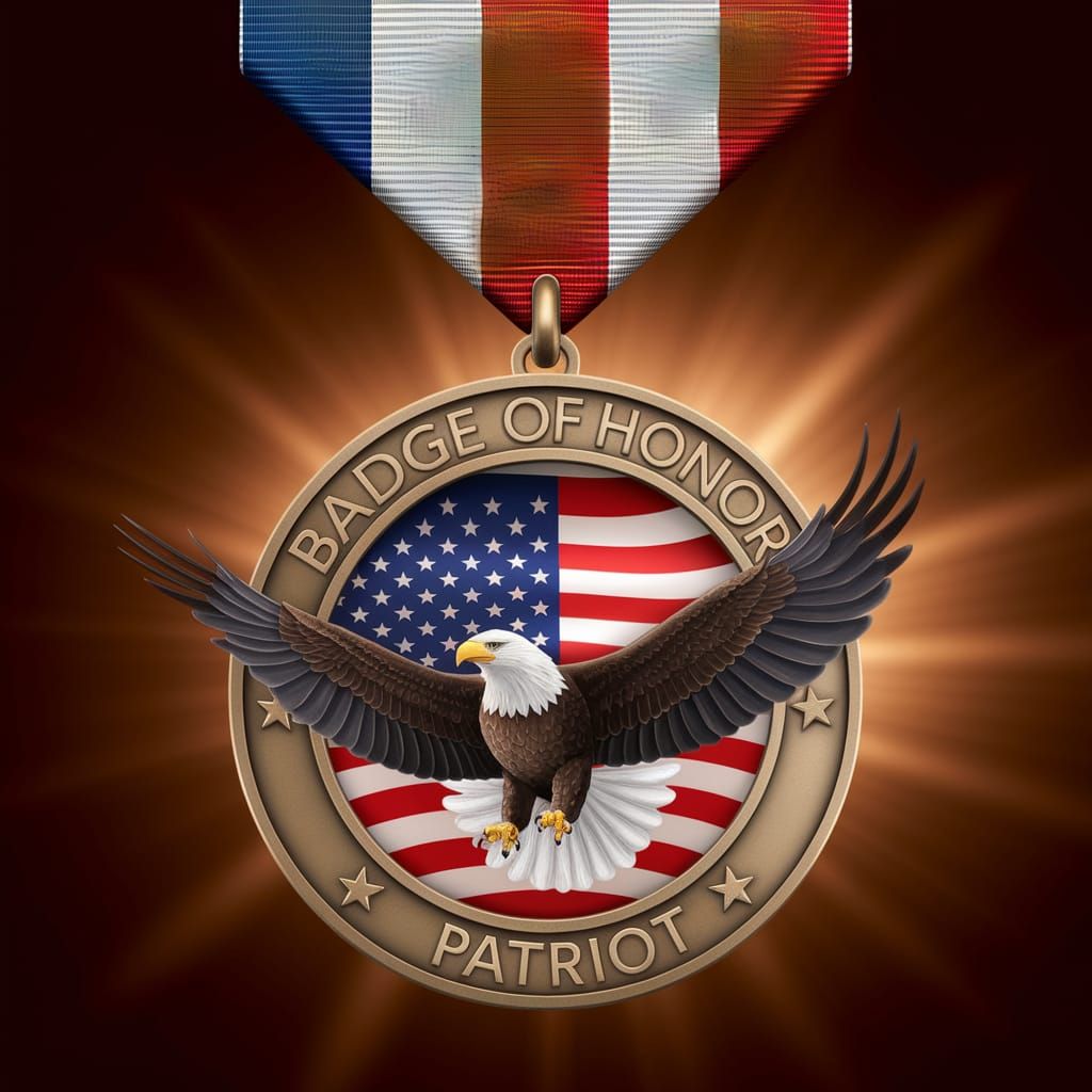 Epic Patriot Medal in 3D Glory