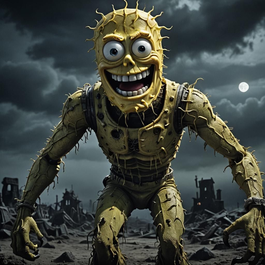 Nightmare Spongebob: Twisted Horror Film Still
