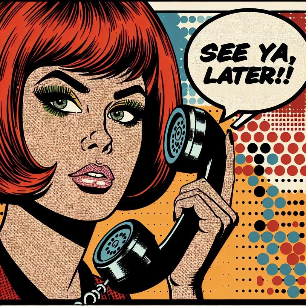 AI Image of the Text 'Later!'