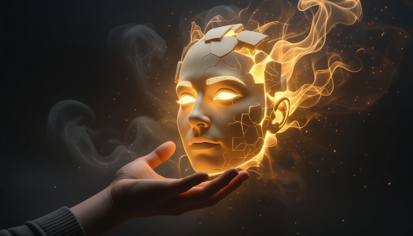 Hand Sculpts Glowing Face From Digital Clay, Famous Figures ...