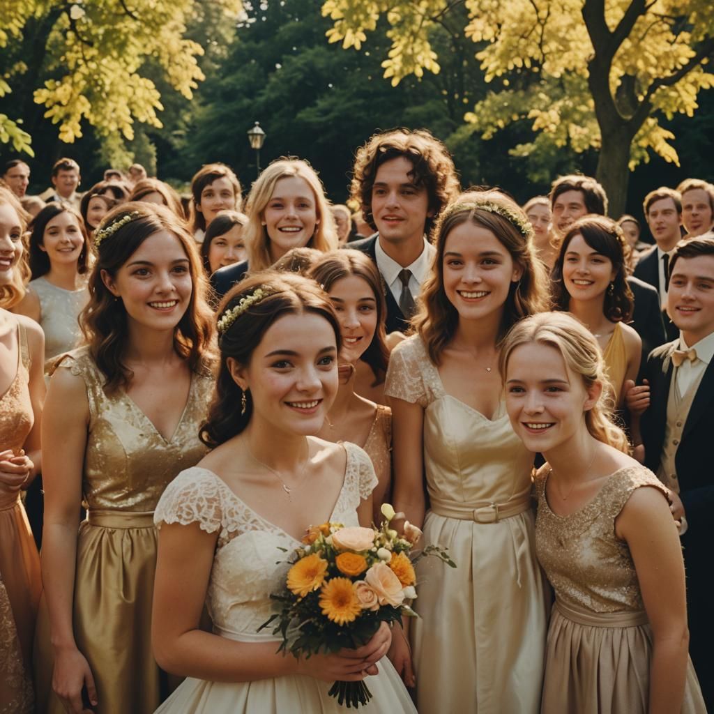 Cinematic Wedding Moment with Warm Golden Tones