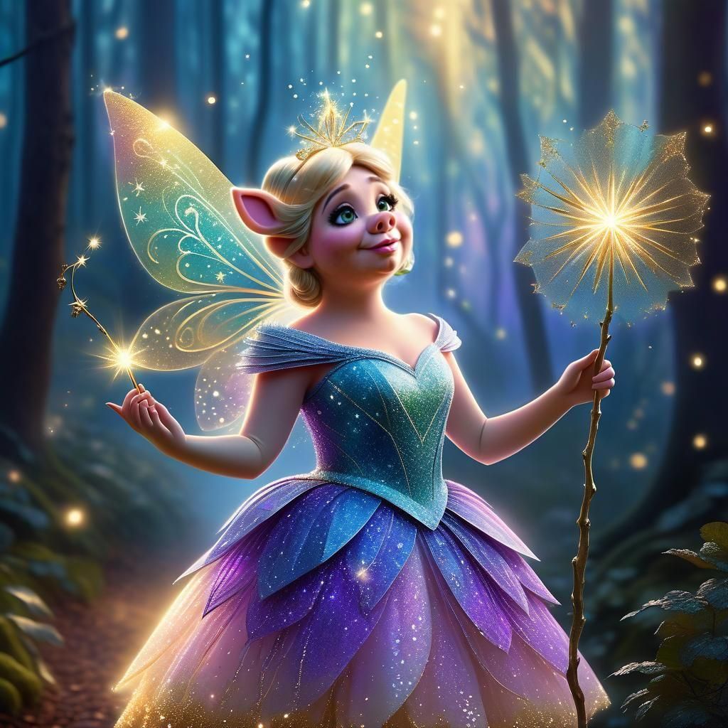 Miss Piggy as Tinkerbell Fairy