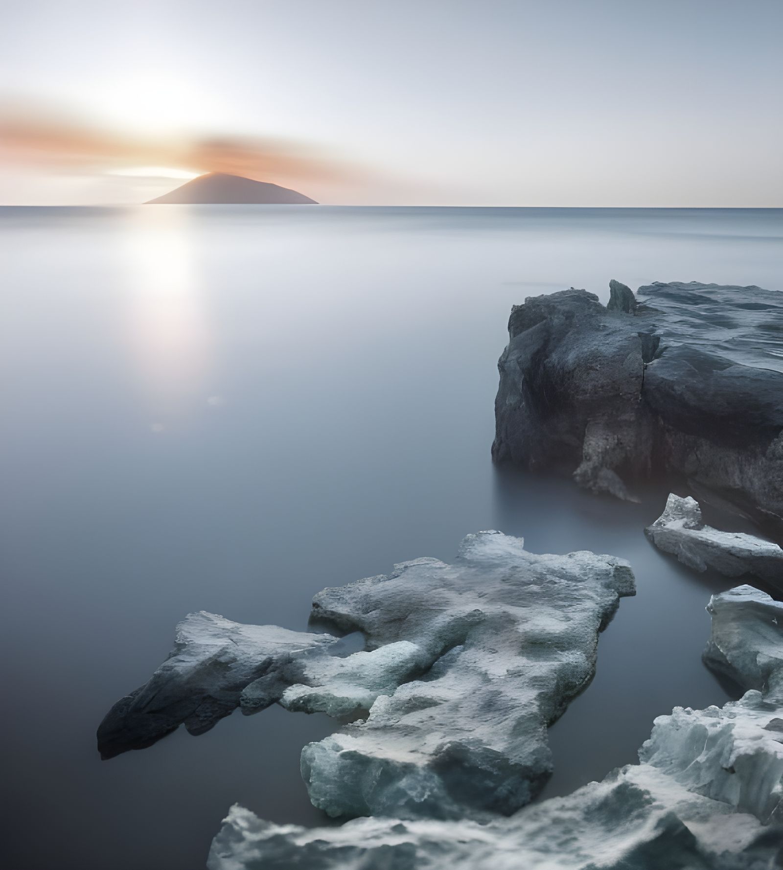 Surreal Sea Stone Inlay Saying Good Night