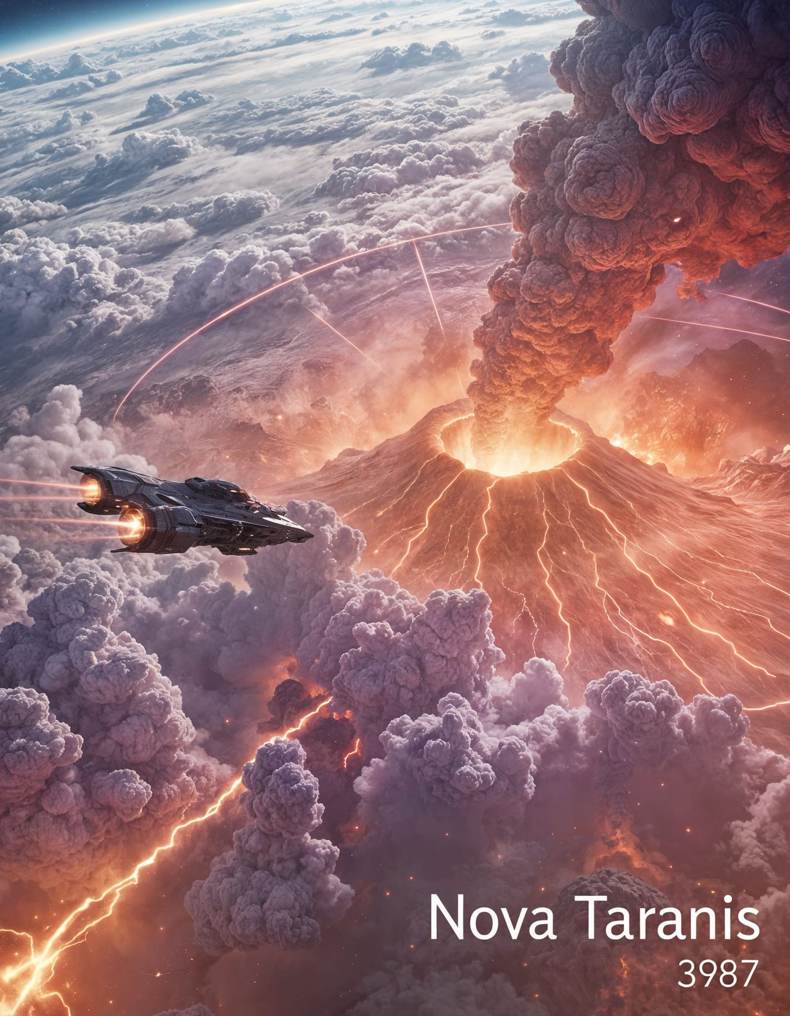 Erupting Cryovolcano on Nova Taranis: Anime Style