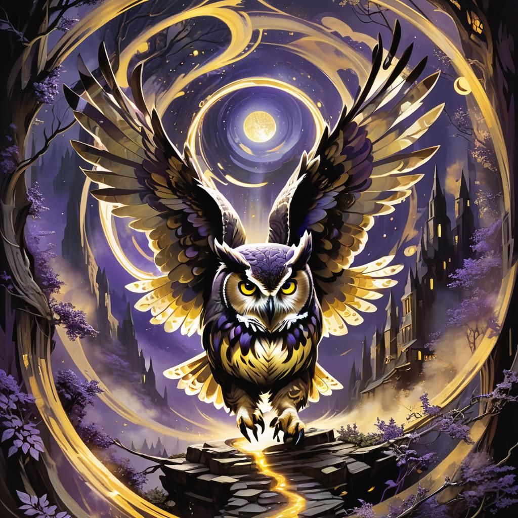 Mystical Figure at Crossroads in Dark Fantasy Art