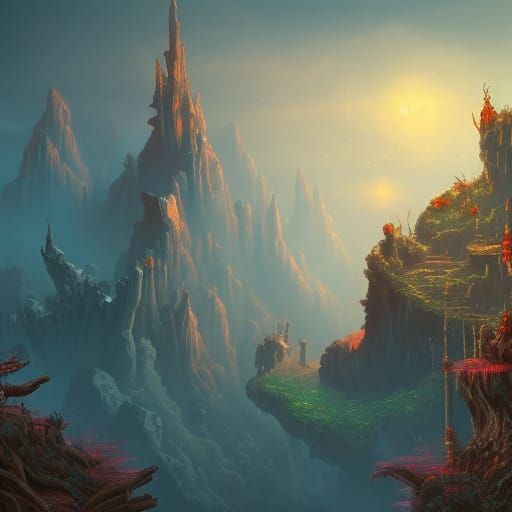Detailed Fantasy Concept Art in Deep Color