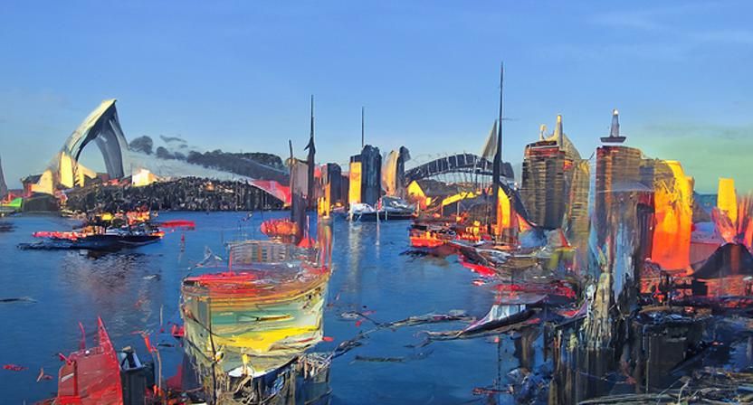 Sydney Harbour Sunrise with Opera House: Acrylic Art