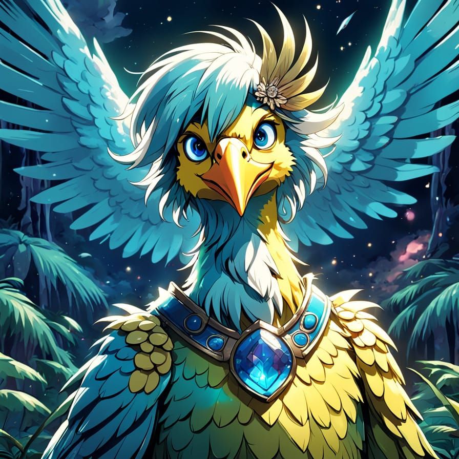 Epic Fantasy Bird King Reigns Over Utopian Paradise