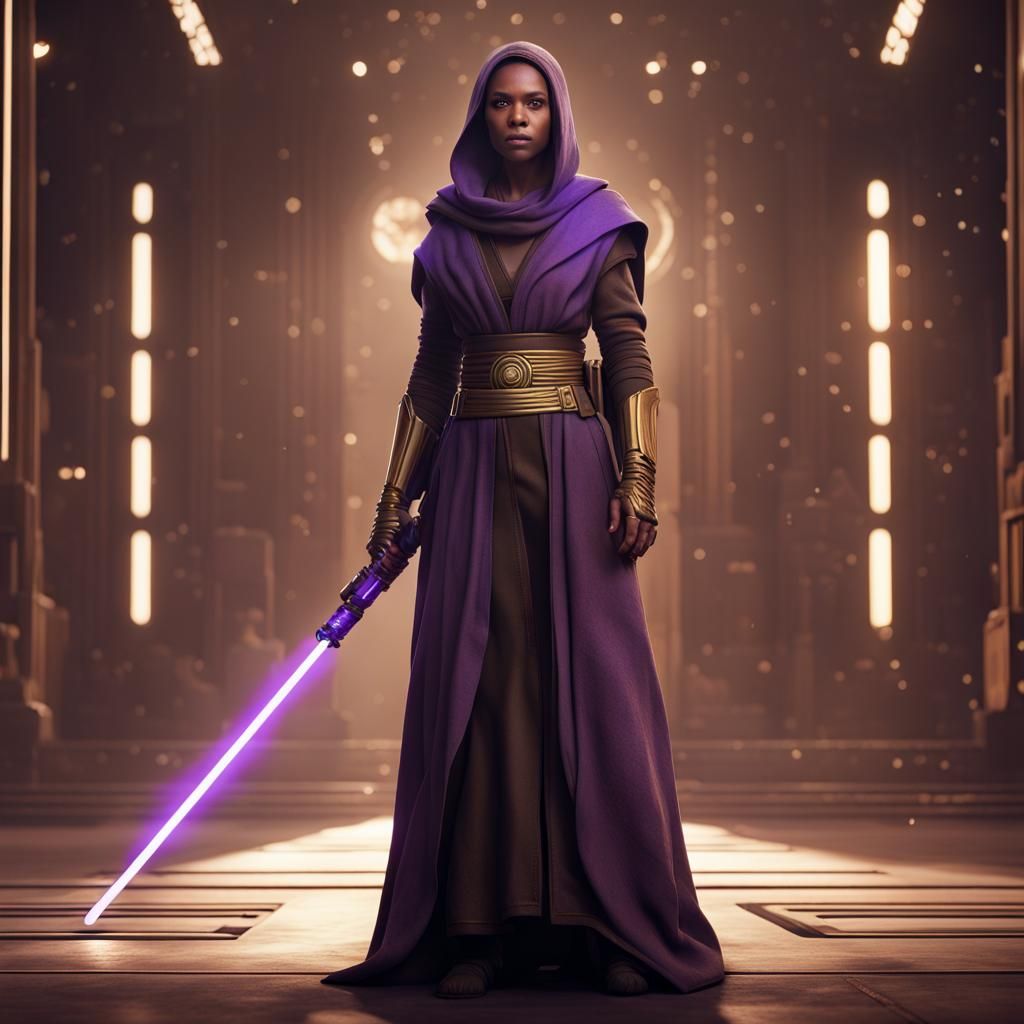 Jedi Warrior with Purple Lightsaber