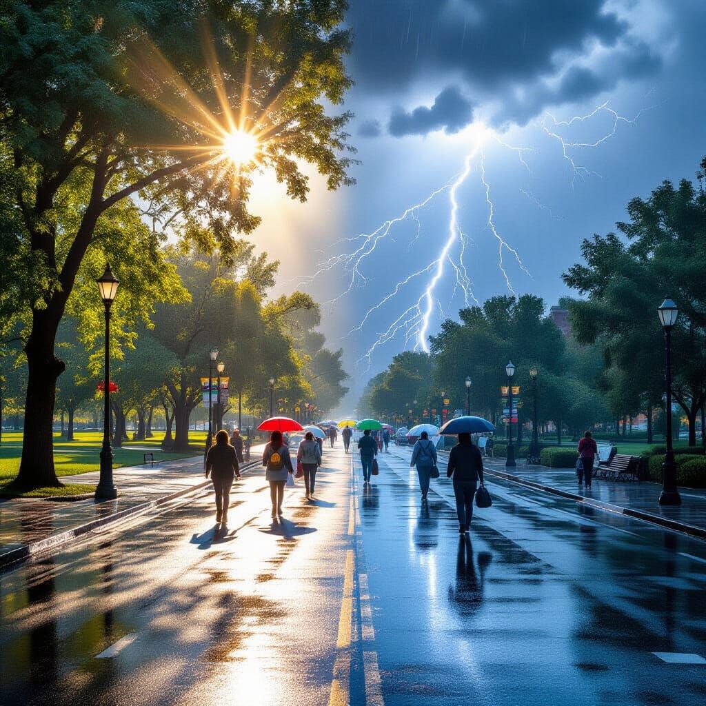 Street Divided: Sun vs. Storm