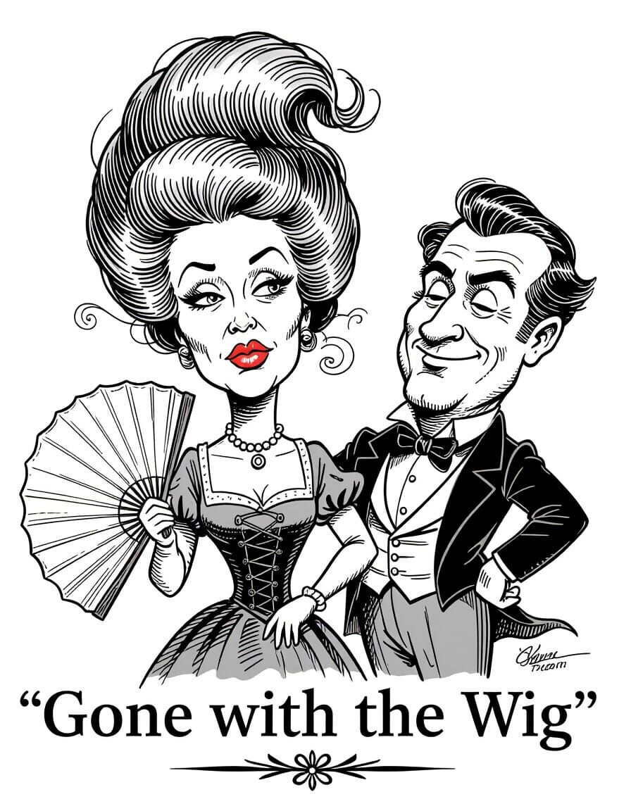 Satirical Caricature: Exaggerated Southern Characters in Bla...