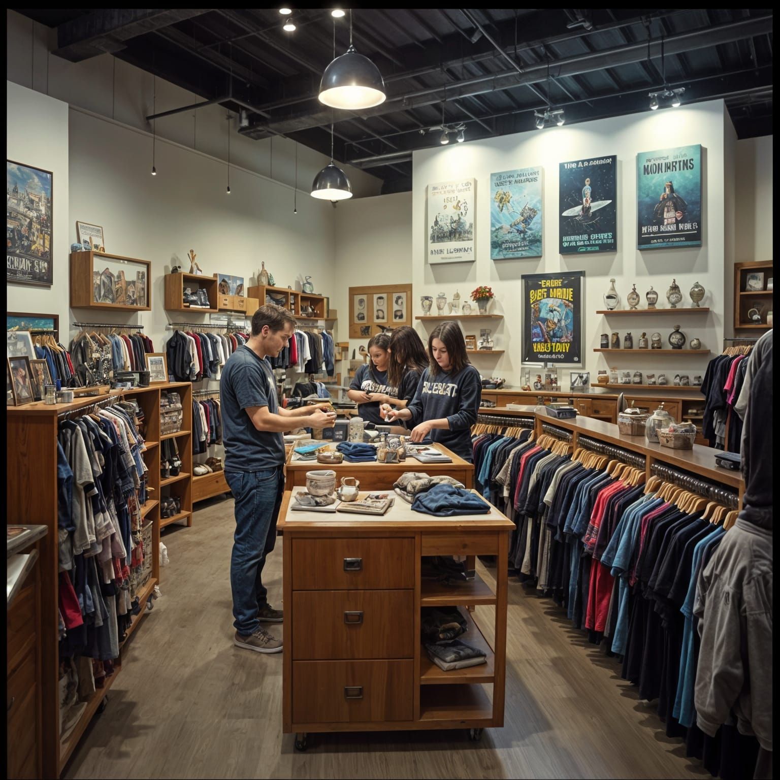 Modern Campus Marketplace in University Retail Store