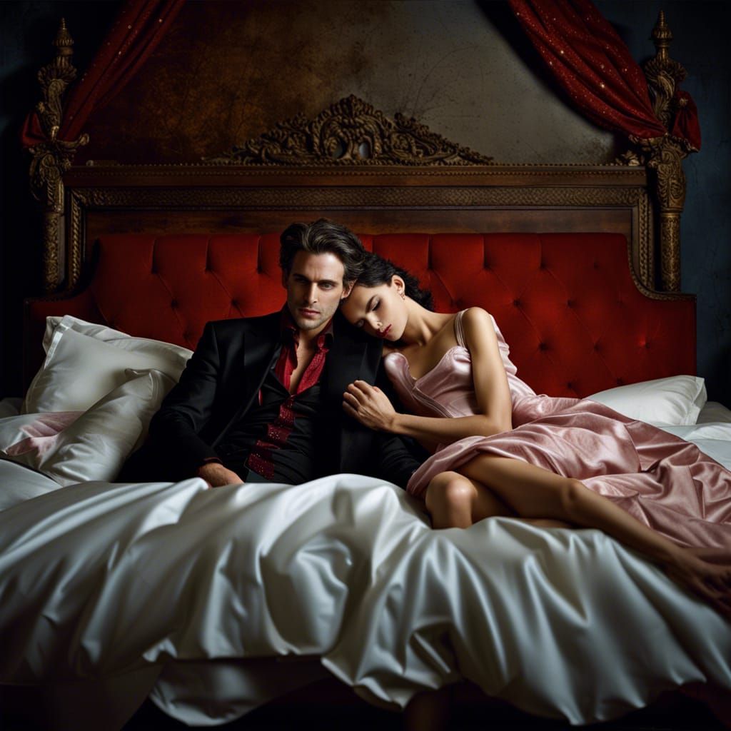 Romantic Vampire Portrait in Realistic Style