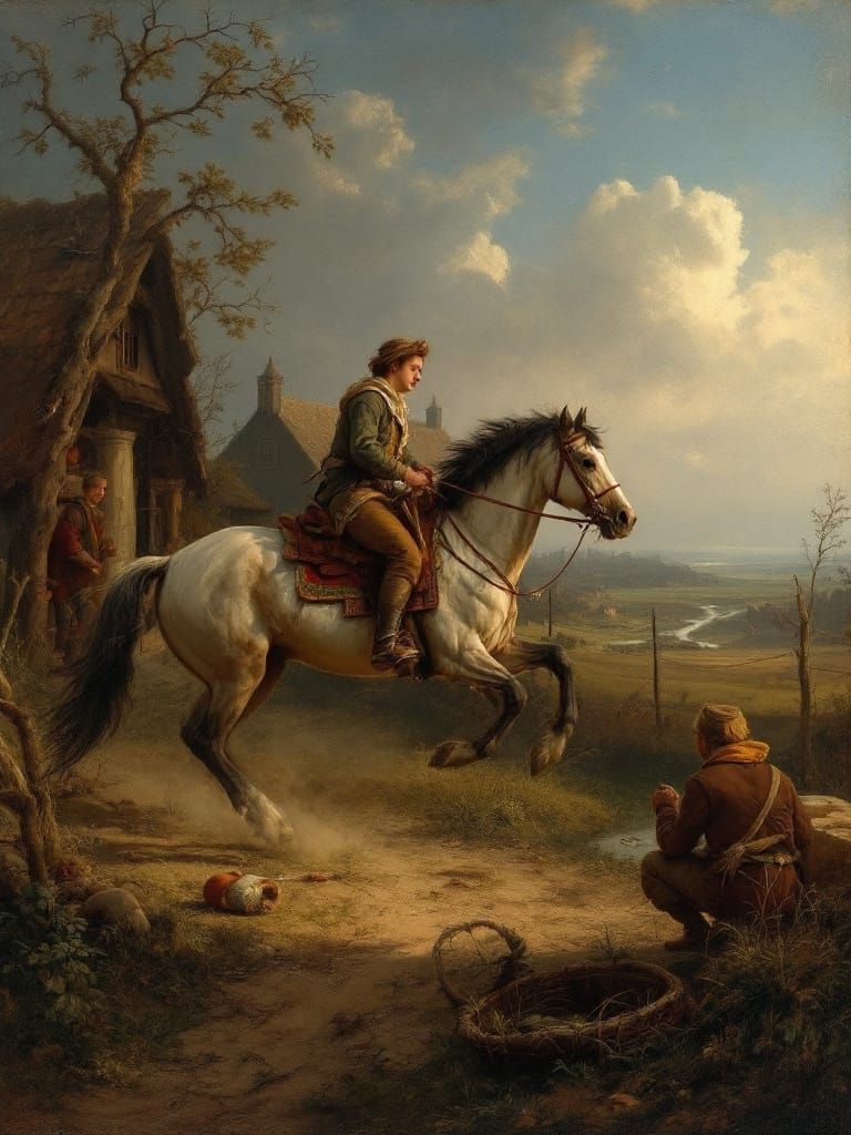 Peasant Life in Golden Hour Luminosity