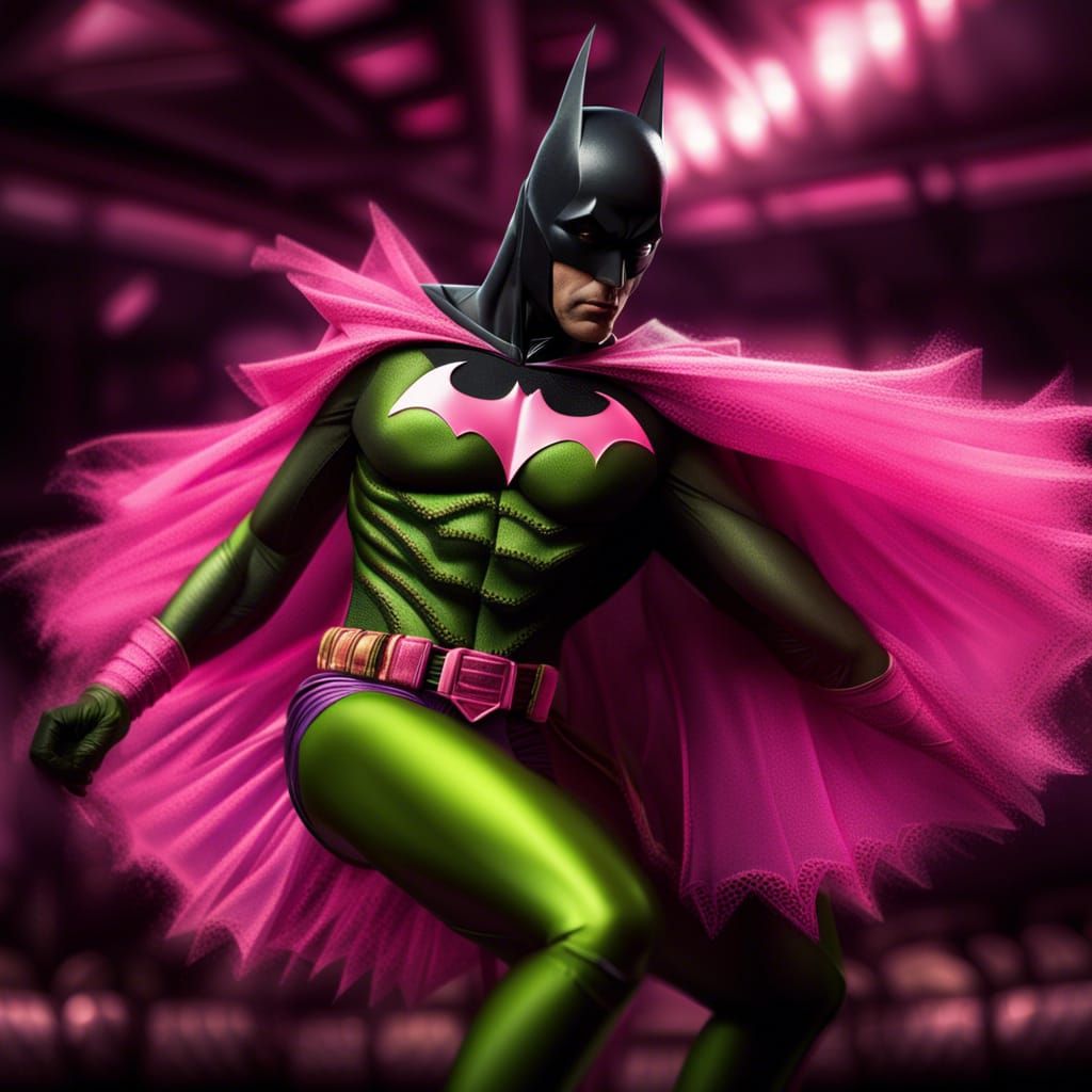 Hyperrealistic Batman Dancing in Tutu