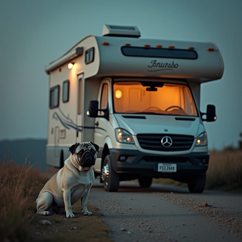 Pug's Road Trip: A Motorhome Adventure