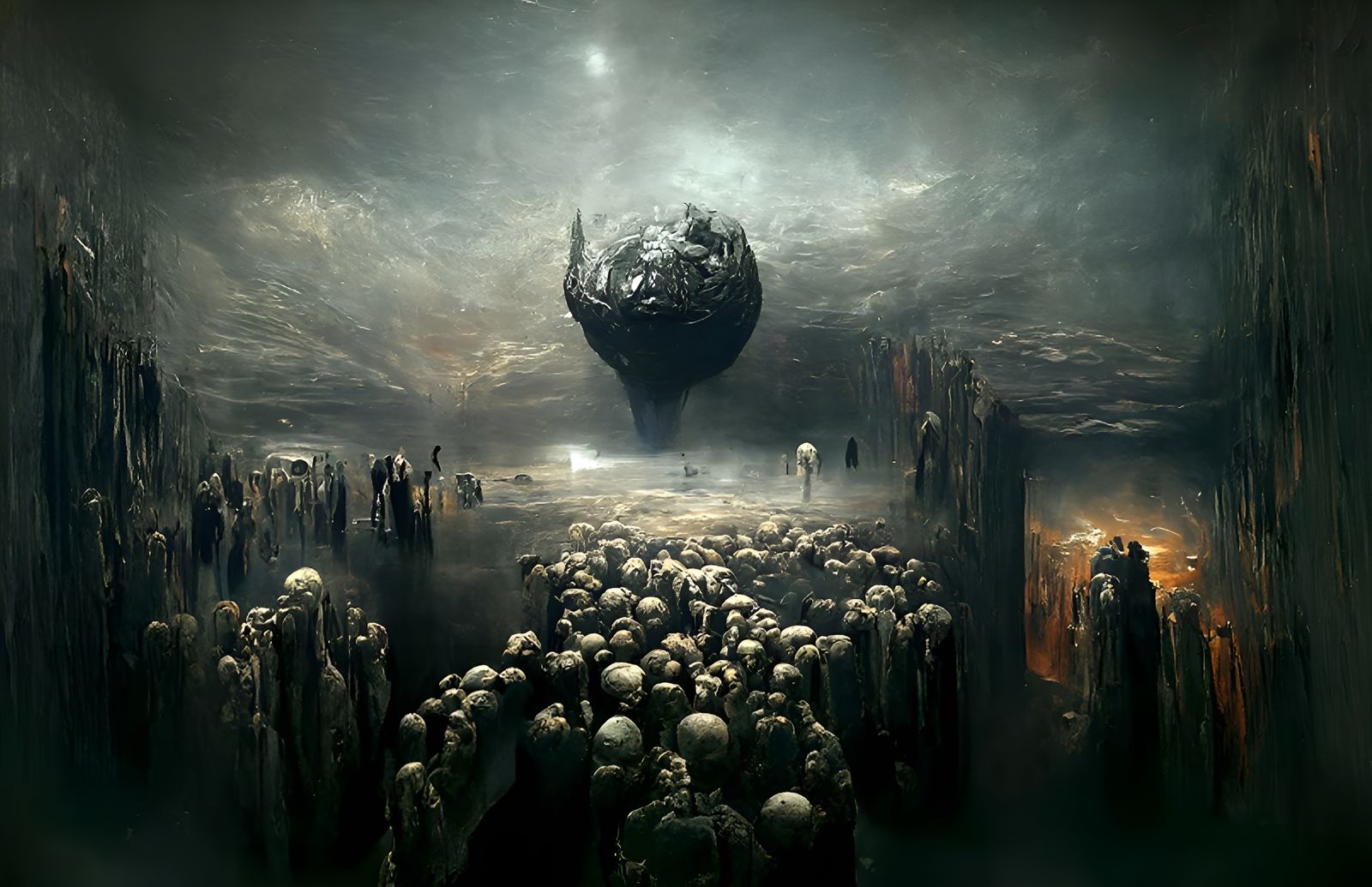 Terrifying Void Landscape in the Style of Dark Art