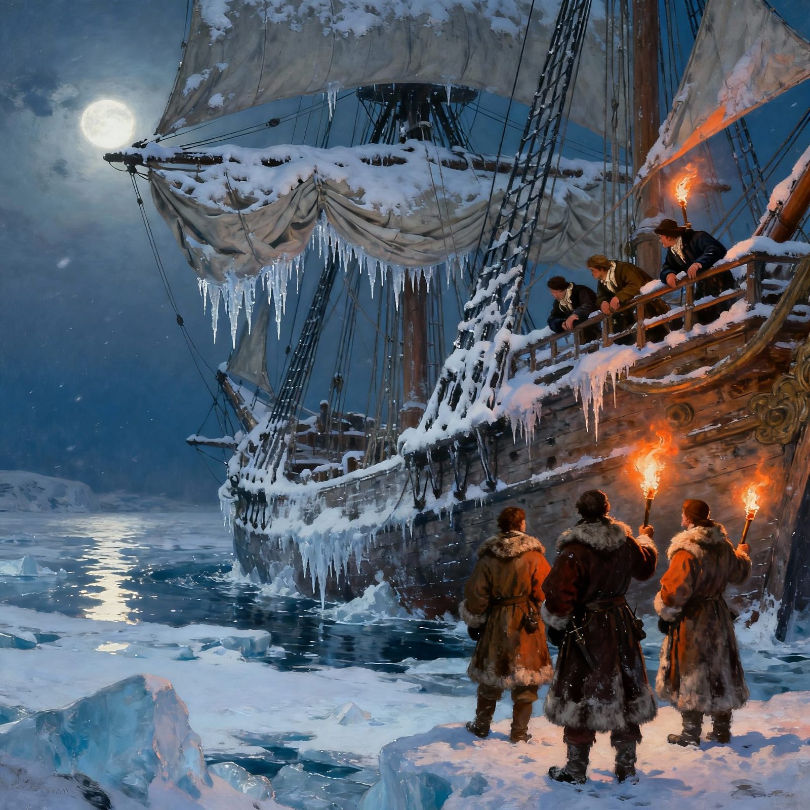 18th Century Arctic Ship Trapped in Ice