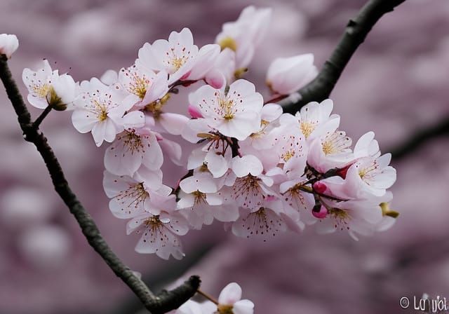 Delicate Cherry Blossoms in Dreamy Focus