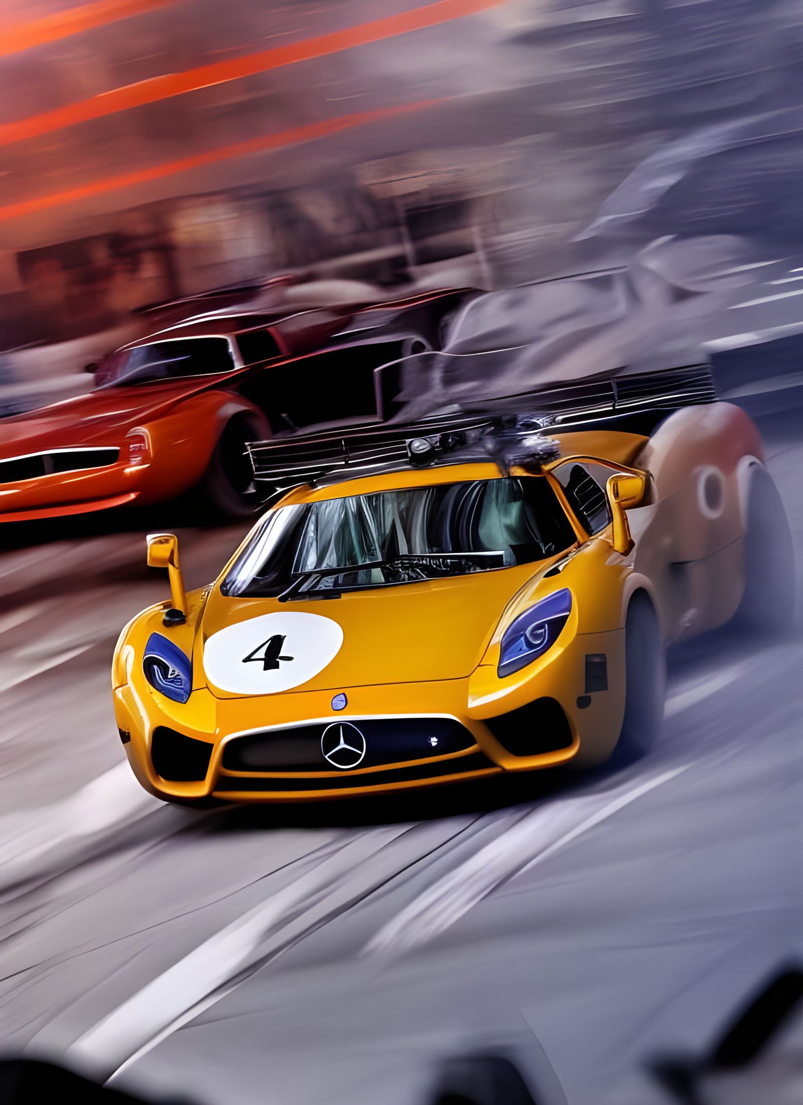 Hyperrealistic Cars Careening: 8k 3D Rendering