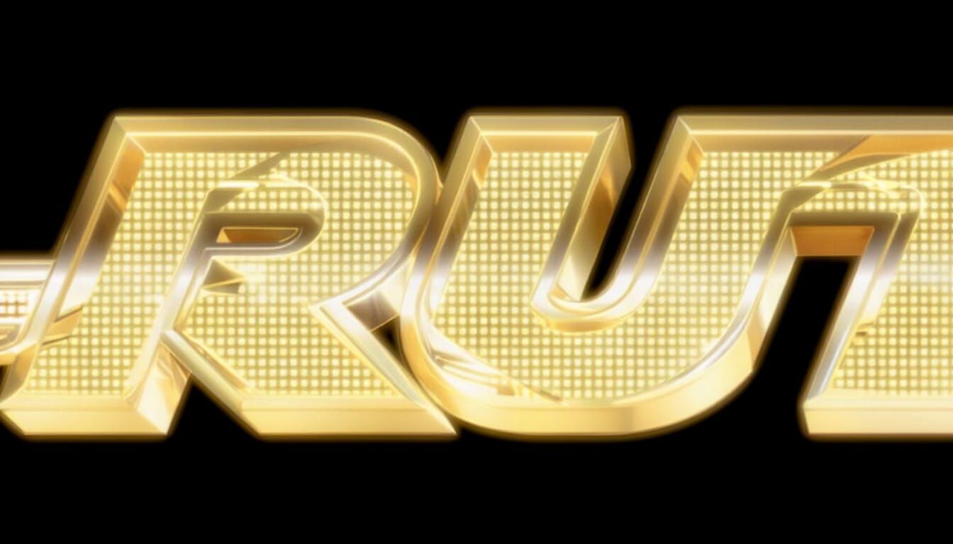 Sleek 3D Tech Logo with Neon Blue Accents