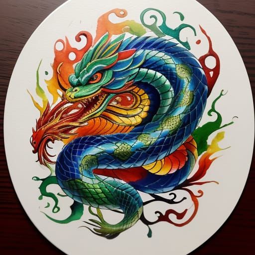 Colorful snake for Chinese new year.