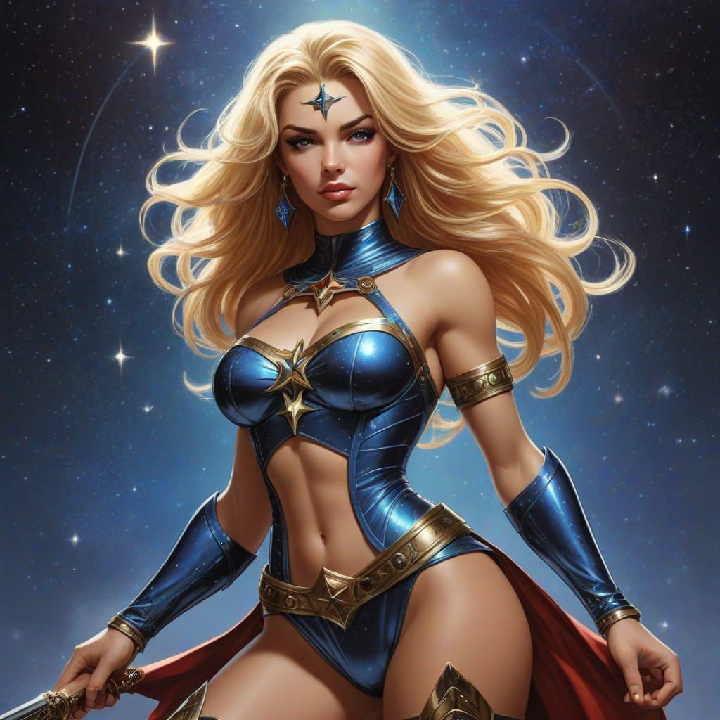 Fantasy Art: Beautiful Ruler Amidst Scattered Stars