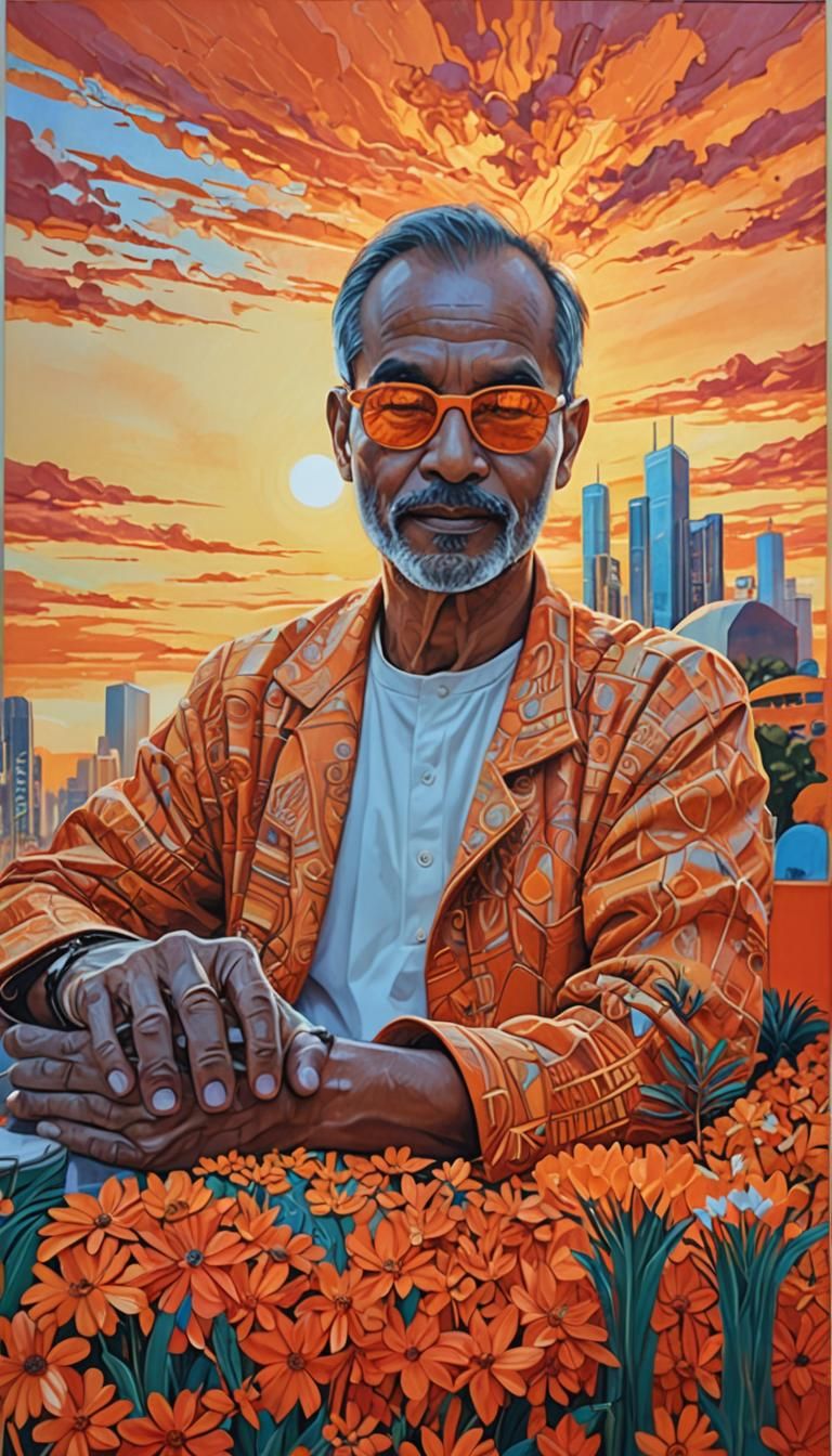 Orange World: A Harmonious Blend of Nature and Tech