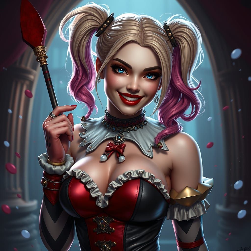 Fantastical Harley Quinn Concept Art