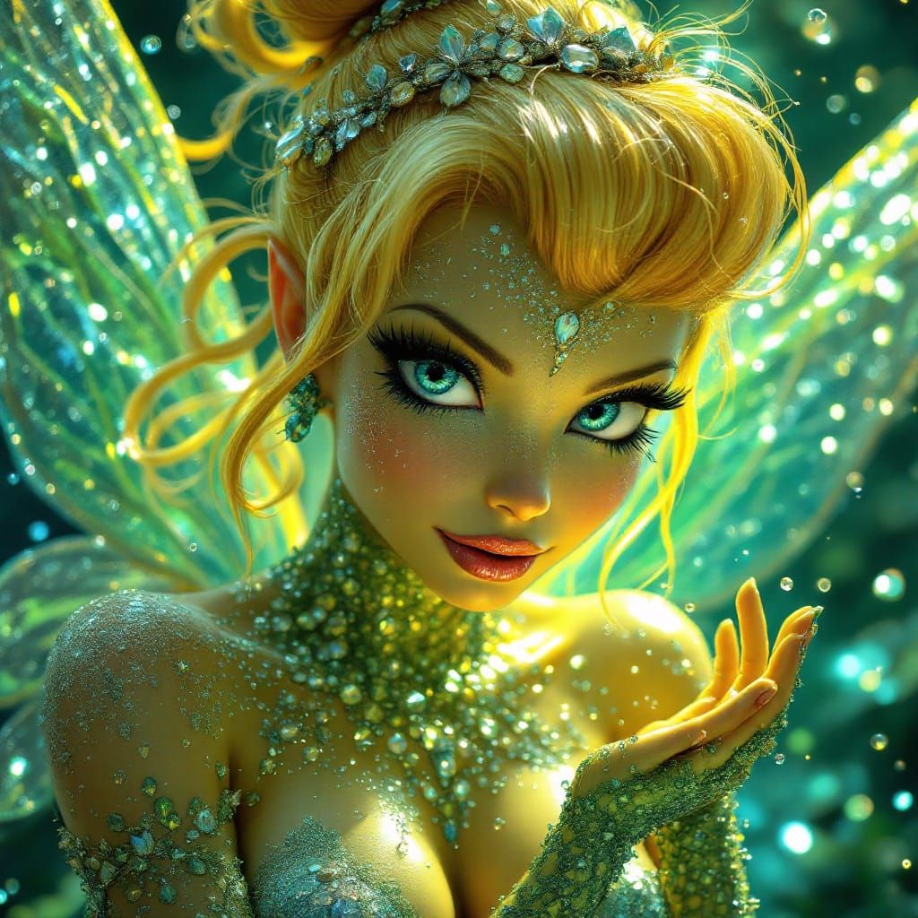 Marge Simpson as Tinkerbell, no blue hair 🤔