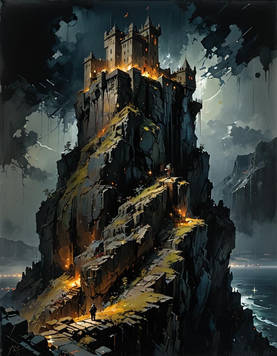 Dark Fortress: A Fine Art Matte Painting