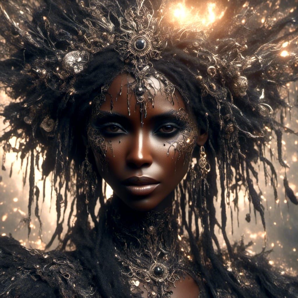 Heartbroken Woman Portrait in Surreal Digital Art Style