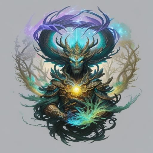 Kusanali, God of Wisdom, in Vibrant Anime Art