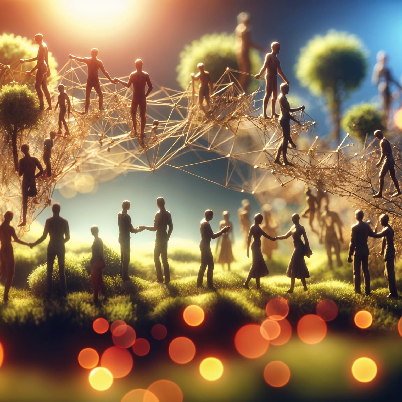 Harmonious Interaction with Abstract Nature in Soft Focus