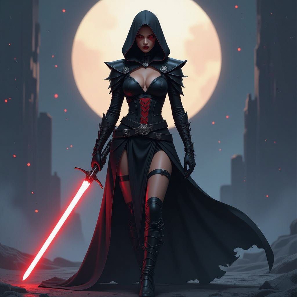 Darth Talon: Sith Lord in Dark Fantasy Style