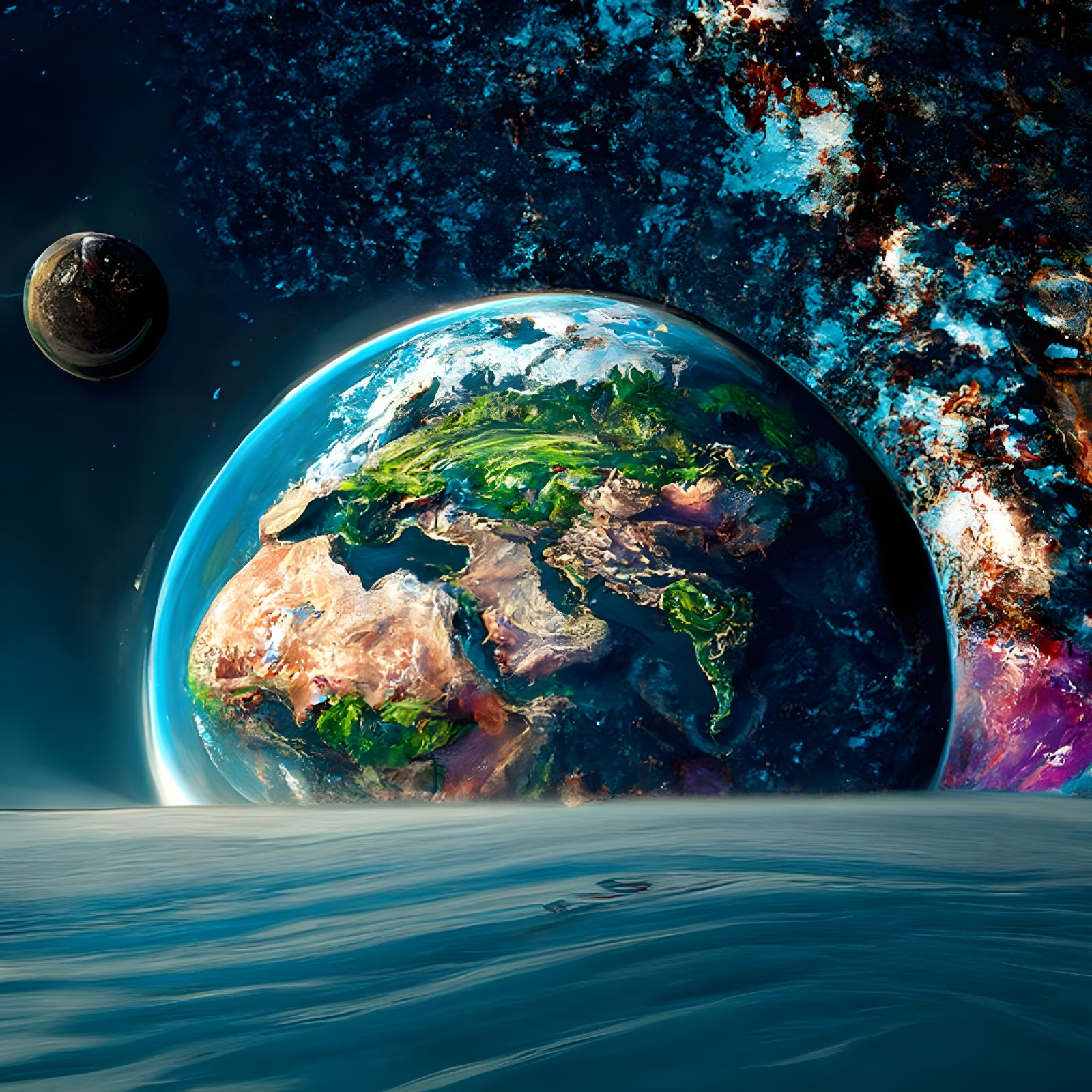 Photorealistic Earth from Space: Hyperrealism Art