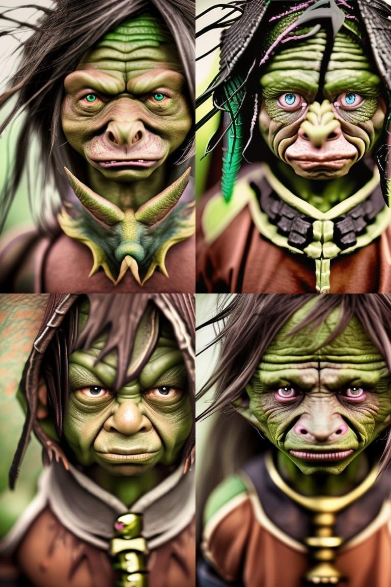 Fantasy Goblin Portrait in McCurry Style