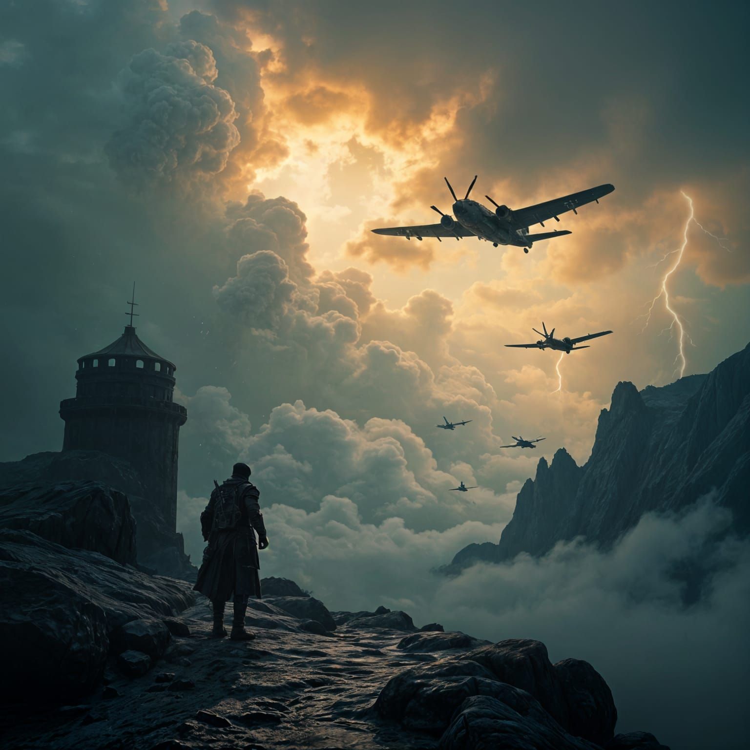 War Thunder Meets Skyrim: Detailed Matte Painting