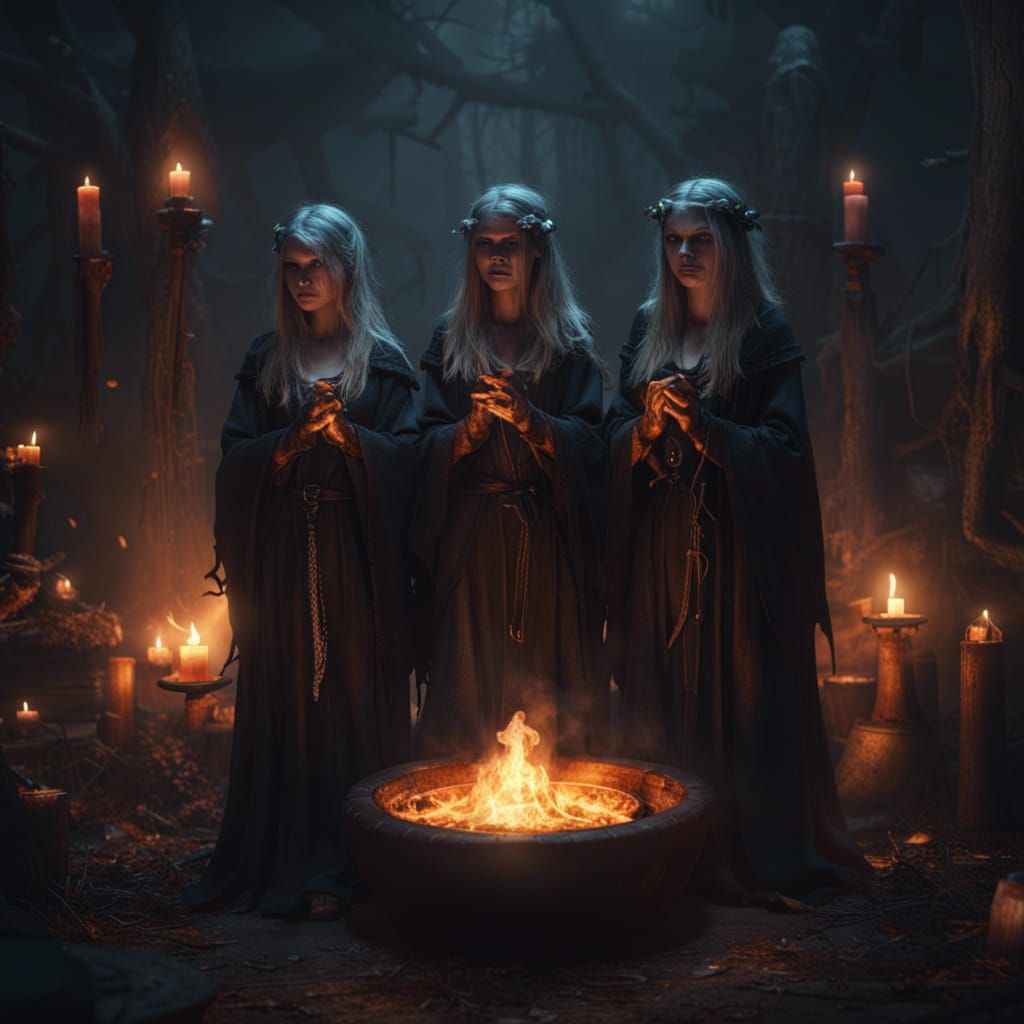 Witch Ritual: A Dark Fantasy Concept Art