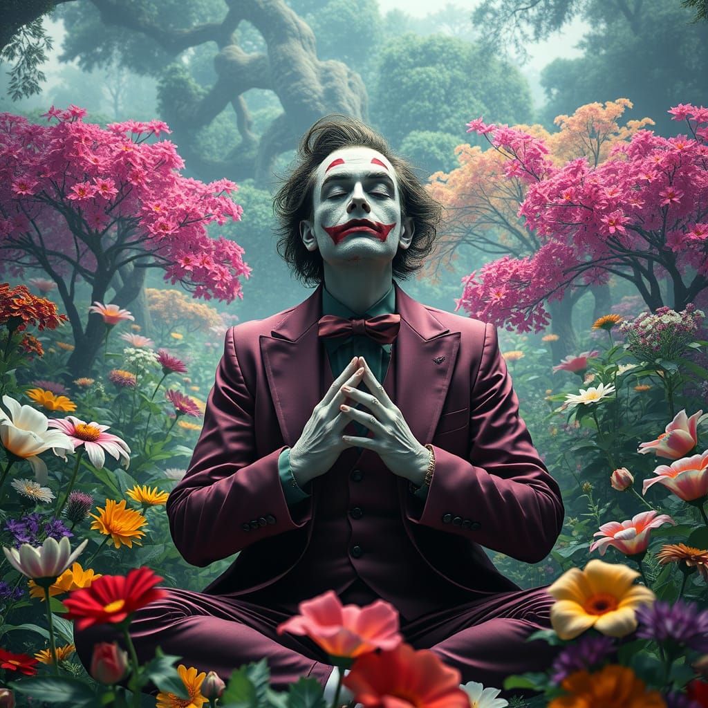 Joker Meditating in the Garden of Eden