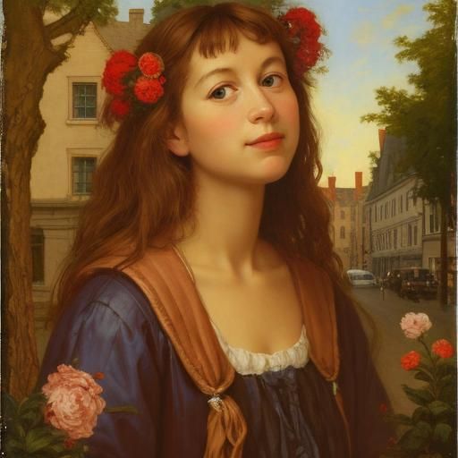 Figurative Portrait in Oil Paint Style