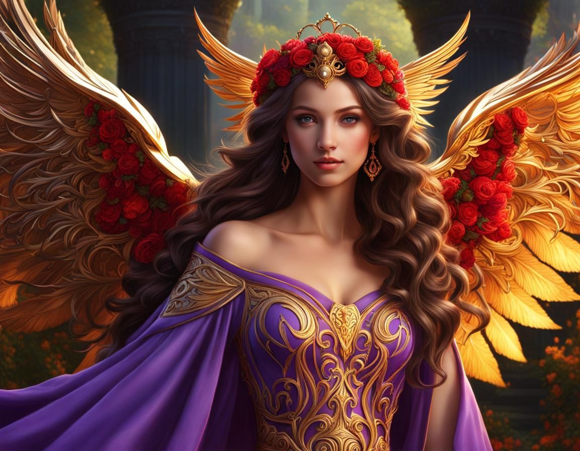 Ornate Purple Angel Princess