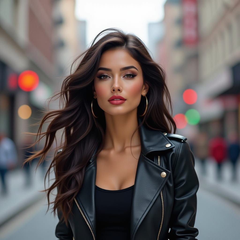 A powerful portrait of a beautiful energetic powerful lady w...