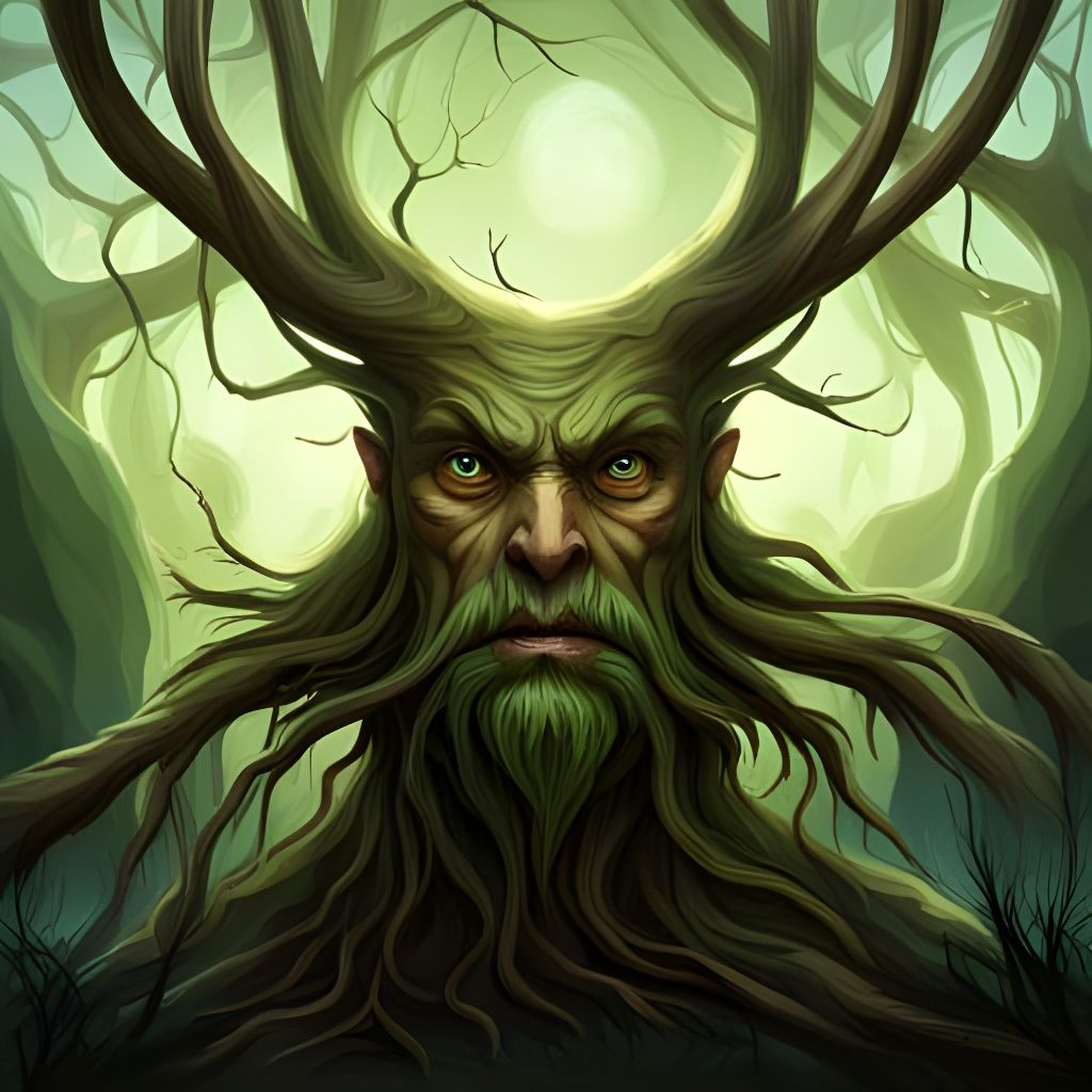 Elven Treant Creature in Epic Fantasy Style