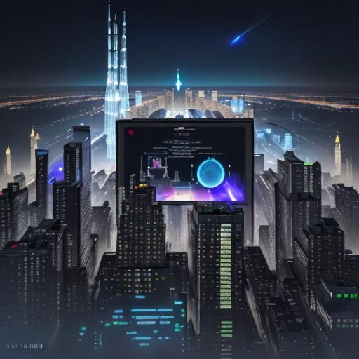 Cinematic Night Cityscape: A Hyperreal Sci-Fi Metropolis