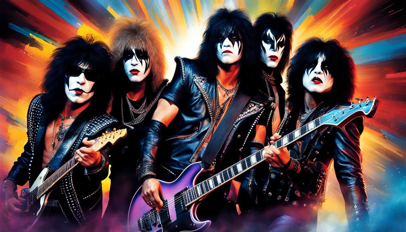 Rock Band Concert in Hyperrealistic Style