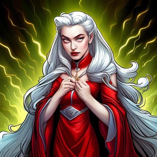 Gothic Vampire Princess in Comic Book Art