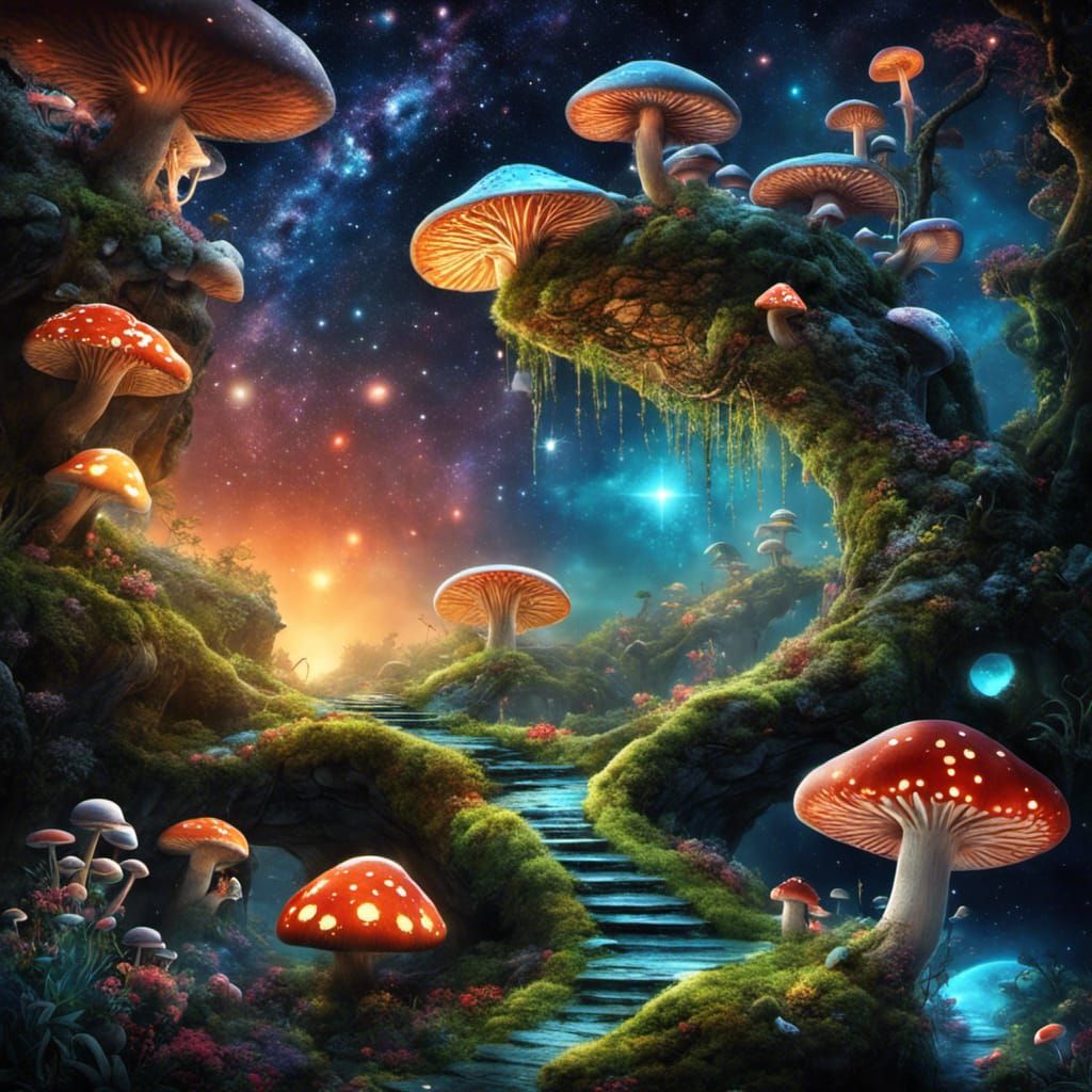 Glowing Mushroom Galaxy by Alexander Jansson