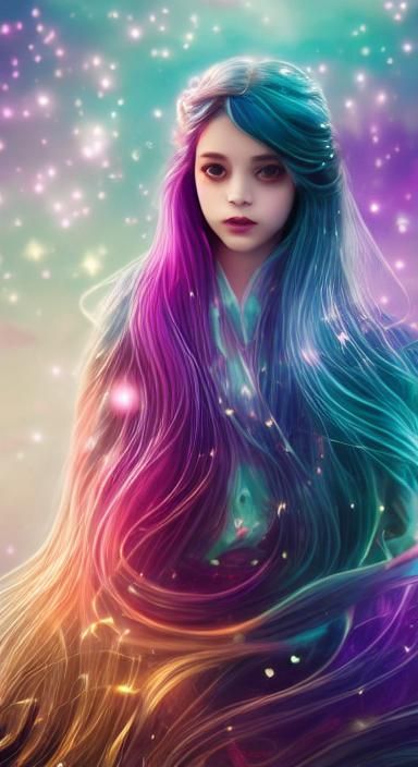 Magical Mother-Daughter Bond in Dreamlike Surrealism