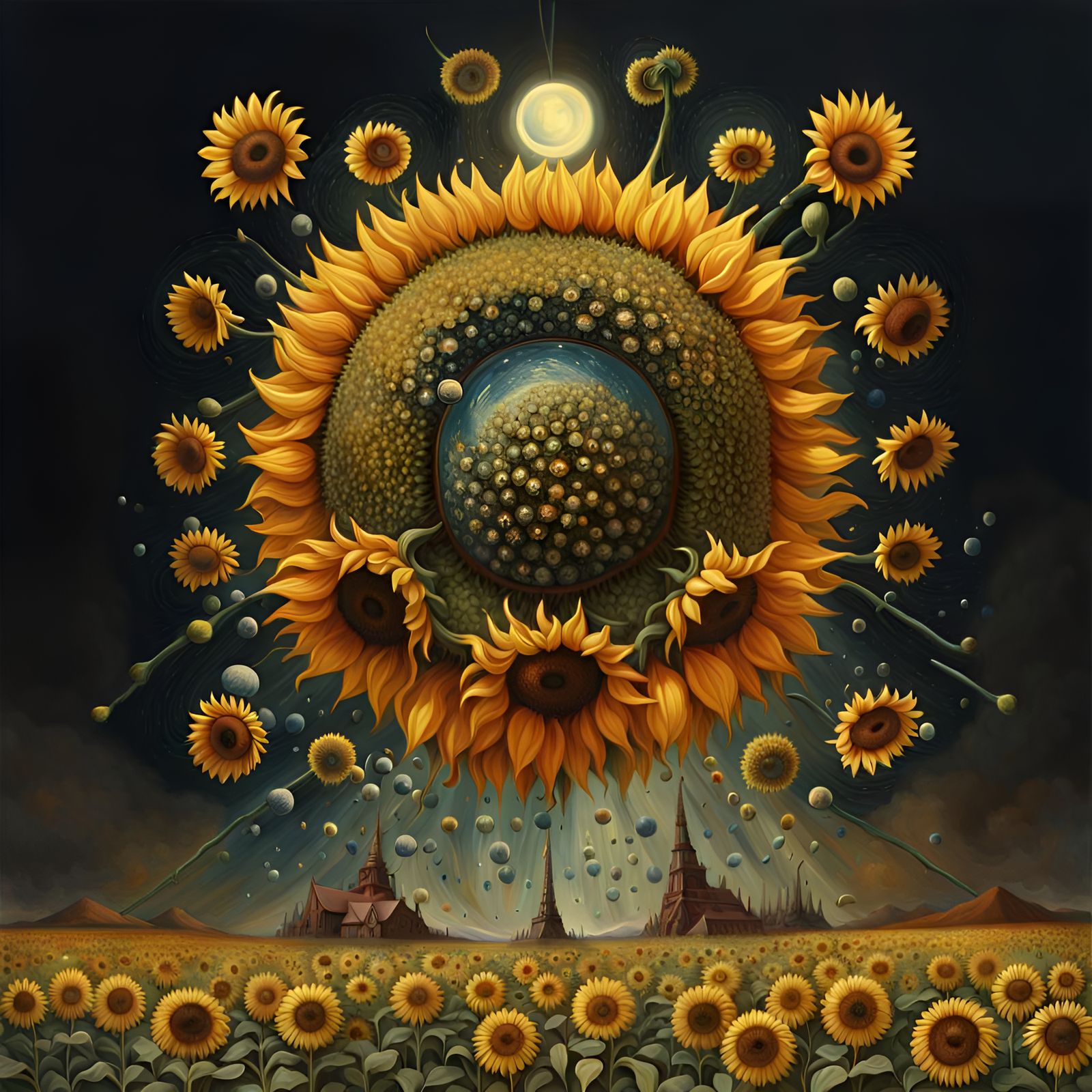 The magic sunflower plant and it's seeds